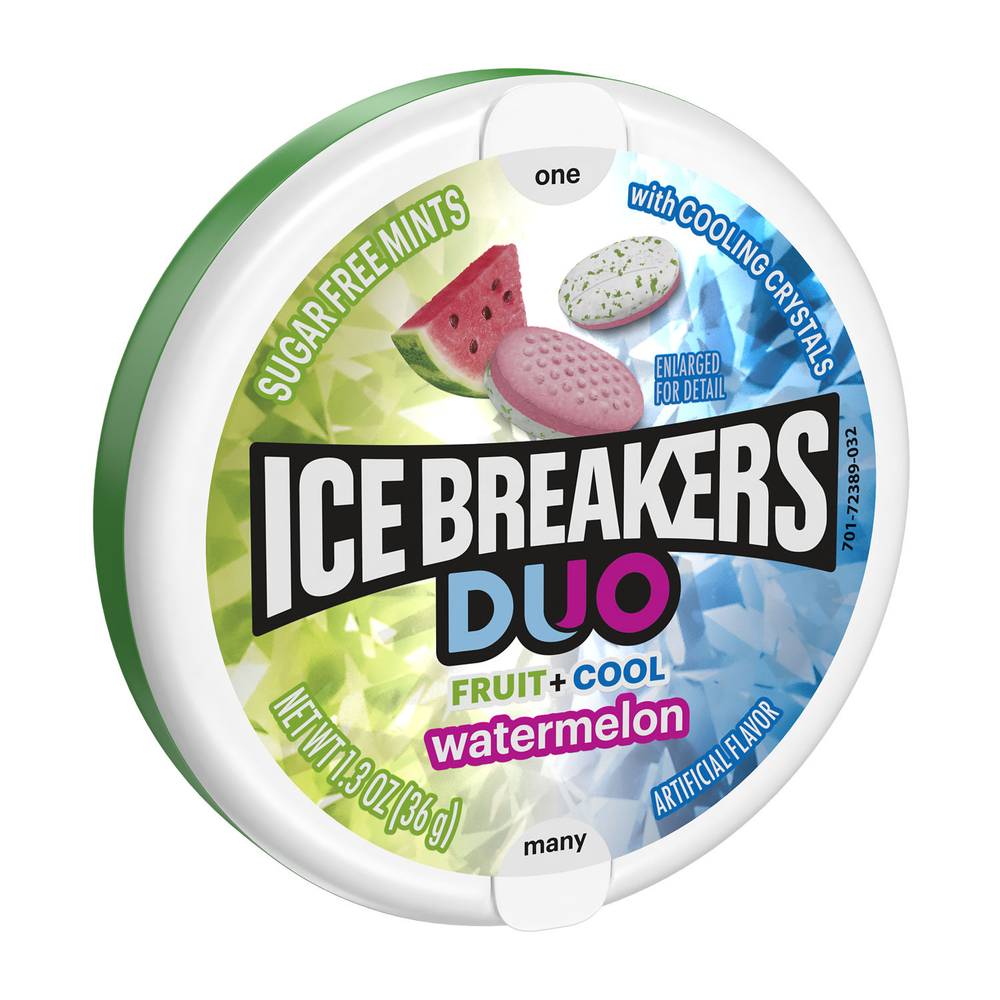 Ice Breakers Watermelon Fruit + Cool Sugar Free Mints (1.3 oz)