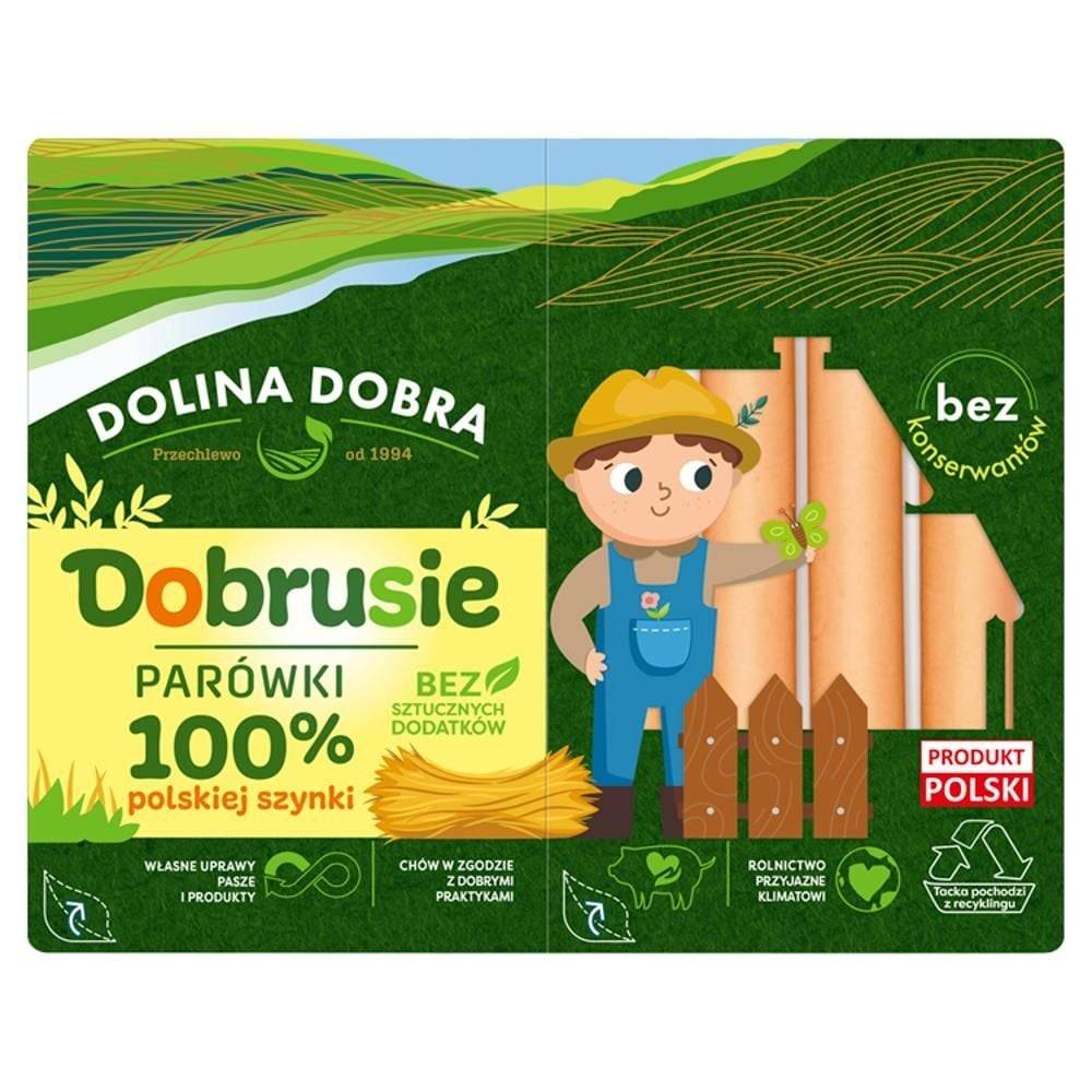 Dolina Dobra Dobrusie Parówki 100 % polskiej szynki 160 g (2 x 80 g)