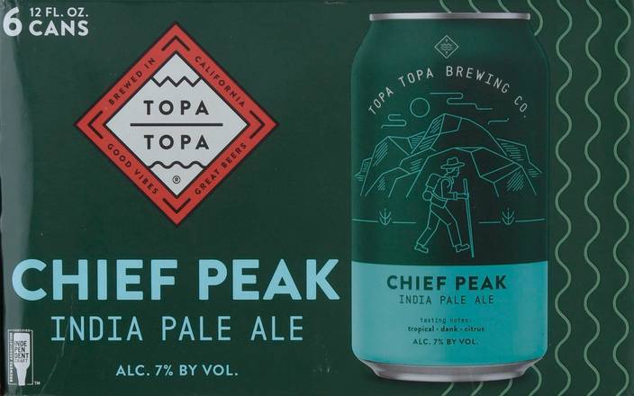 Topa Topa Brewing Co. Chief Peak Domestic Ipa Beer (6 ct, 12 fl oz)