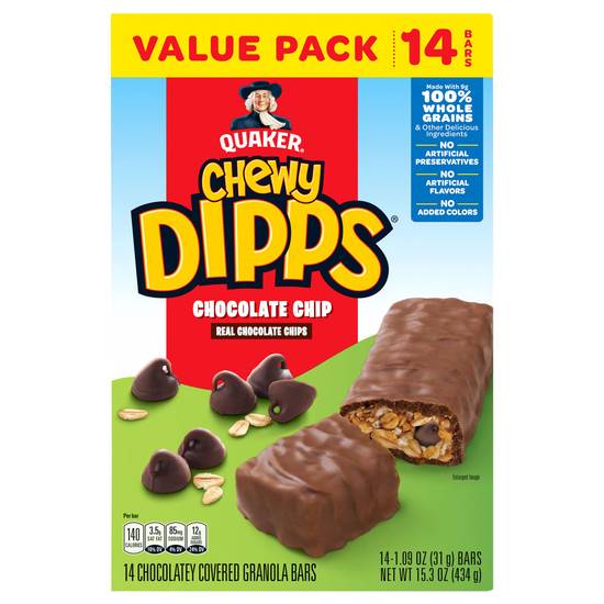 Quaker Chewy Dipps Chocolate Chip Covered Granola Bars (14 ct)
