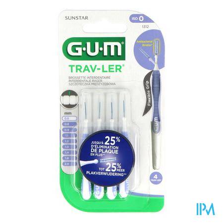 Gum Trav-ler Brosse Interdent. 0,6mm 4 1312m4 Bucco-dentaire - Hygiène