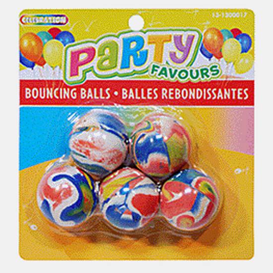 # Hi Bouncing Party Balls, 5pc (card)