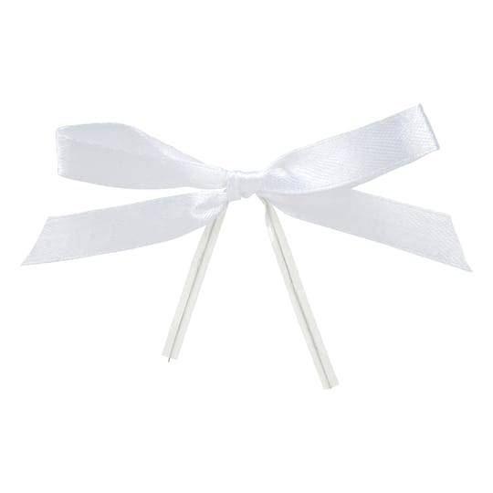 White Bow Twist Ties By Celebrate It, 12Ct.