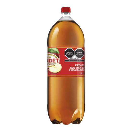 Sidral mundet refresco sabor manzana (botella 3 l)