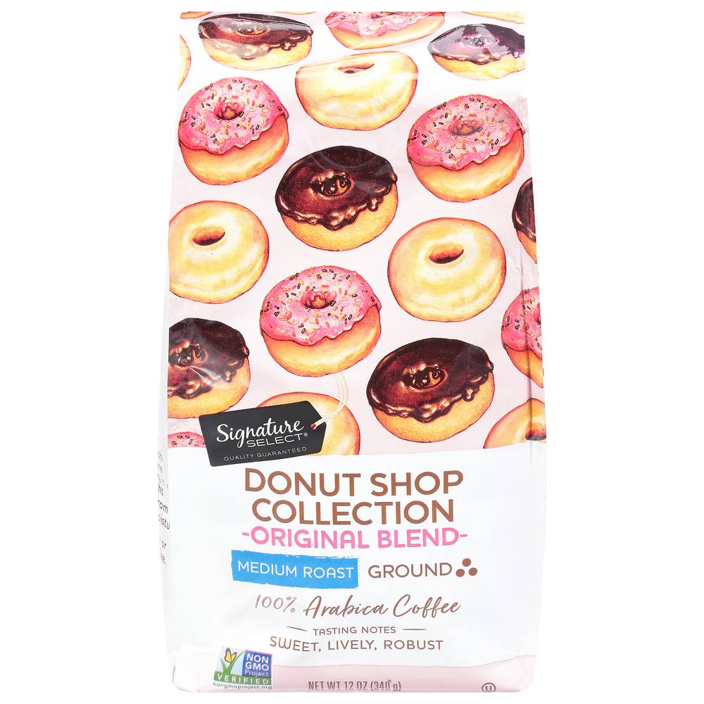 Signature Select Donut Shop Collection Medium Roast Ground Coffee (12 oz)