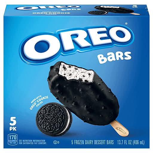 Oreo Frozen Dairy Dessert Bars - 5 Pack