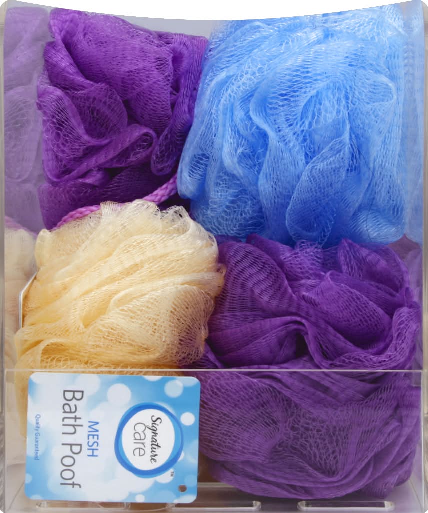 Signature Care Mesh Bath Poof (3.6 oz)