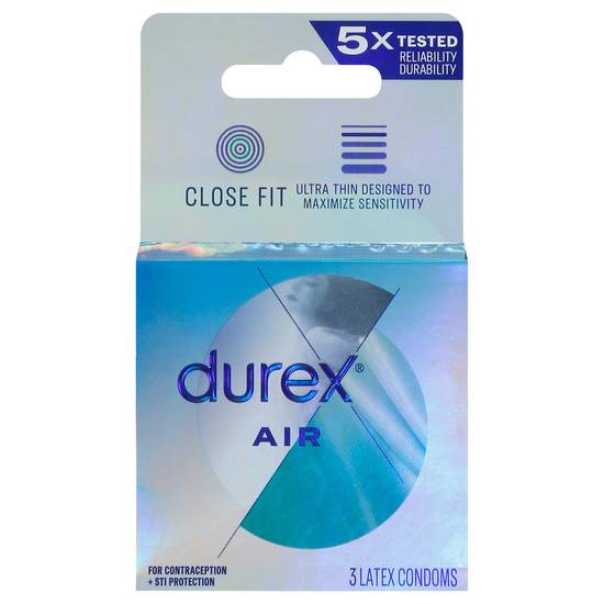 Durex Air Close Fit Latex Condoms (3 ct)
