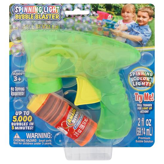 Amazing Bubbles Spinning Color Light Bubble Blaster