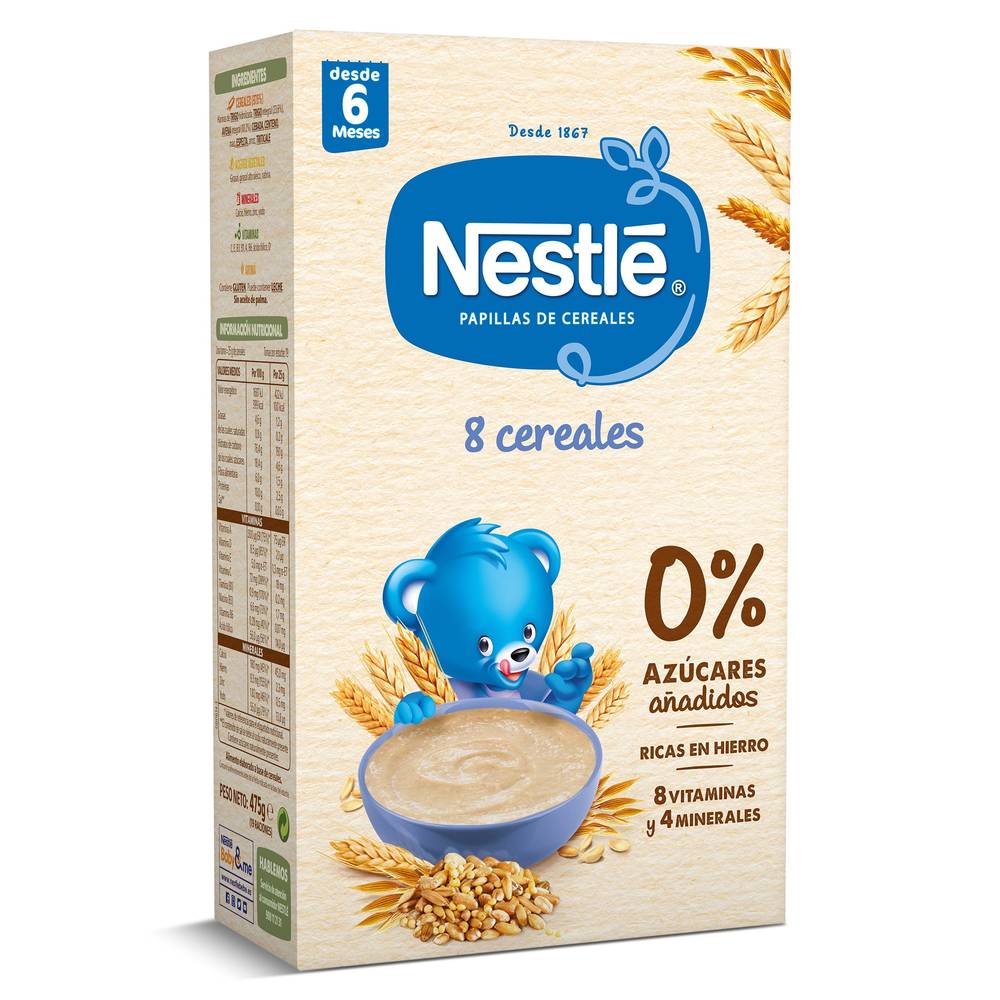 Papilla De 8 Cereales Nestlé Caja 475 G