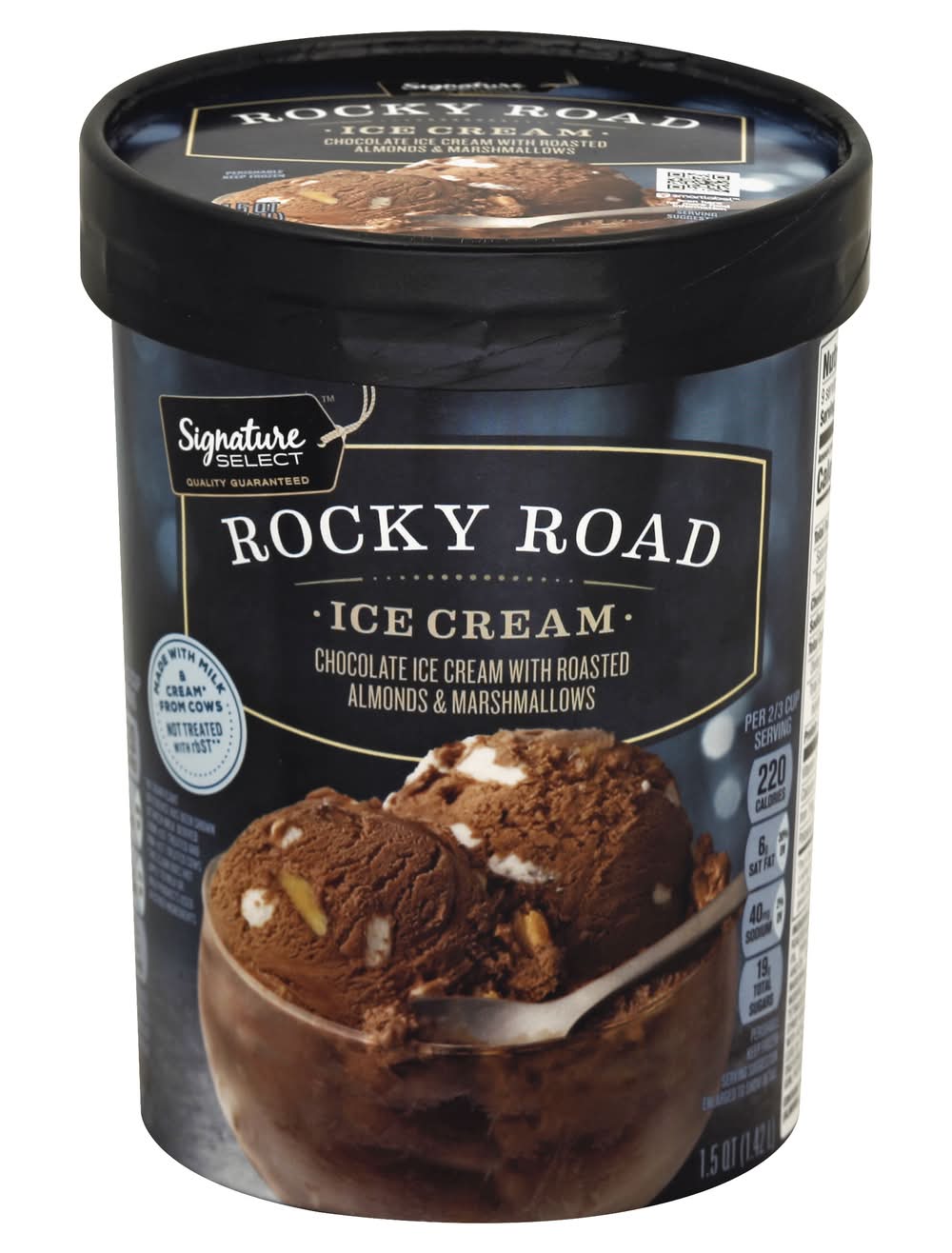 Signature Select Rocky Road Chocolate Ice Cream With Roasted & Marshmallows (1.42 lbs)