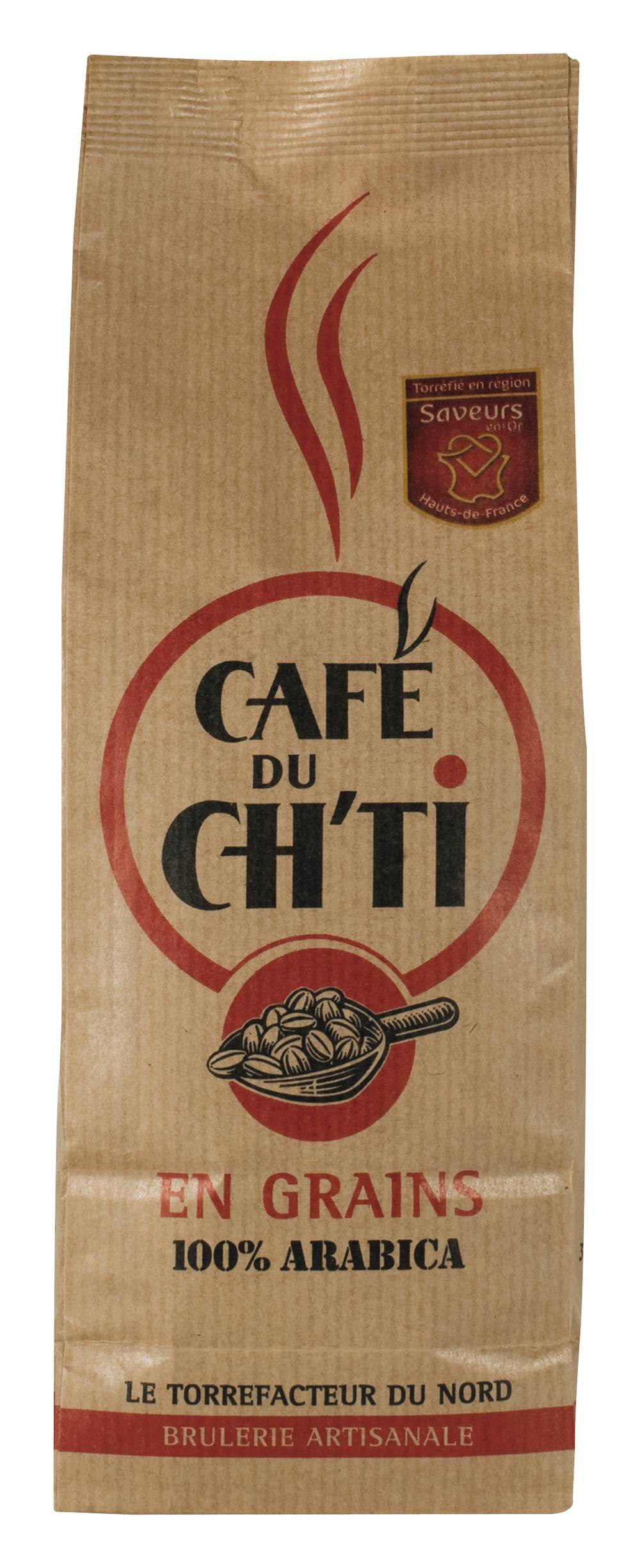 Café Du Ch'ti - Café en grains 100% arabica (250g)