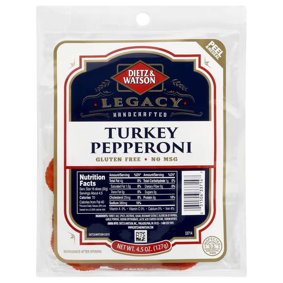 Dietz & Watson Turkey Pepperoni (4.5 oz)