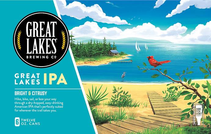 Great Lakes Brewing Co. Ipa Great Lakes Bright and Citrusy Beer (6 pack, 11.5 fl oz)