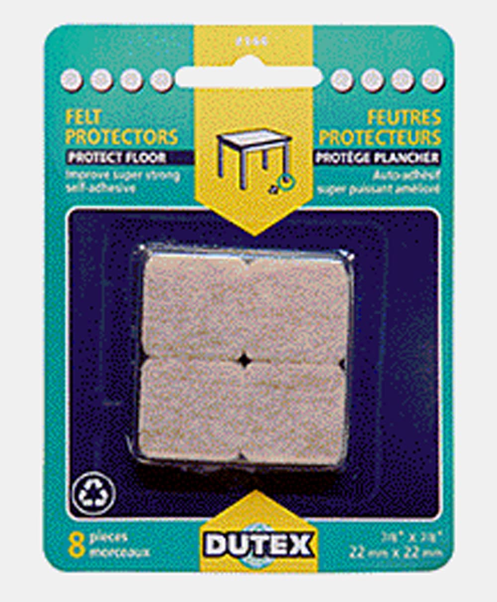 Dutex Felt Protectors Feutres Protecteurs Autoadhesif, 22 cm x 22 cm (8 ct)