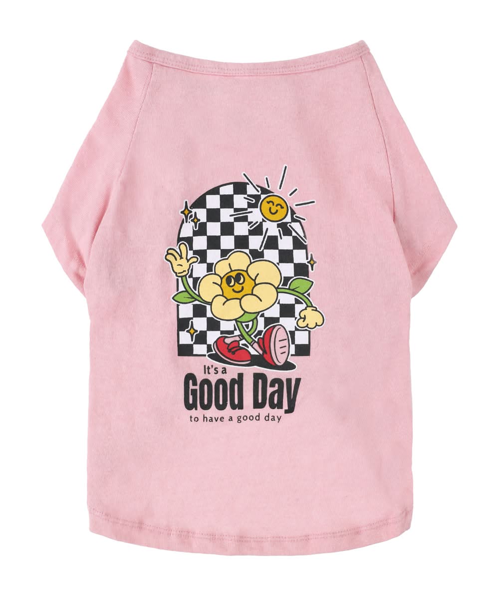 Pawsitively Fun! Pet Graphic Tee Large Pink