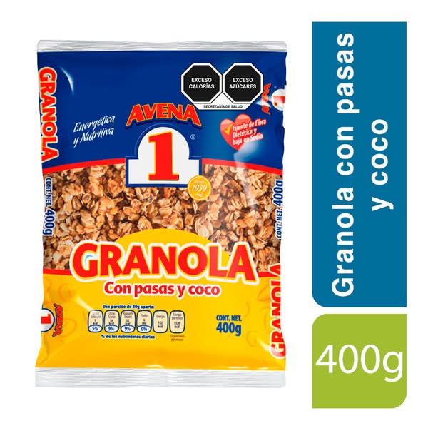 N1 · Granola con pasas y coco (400 g)