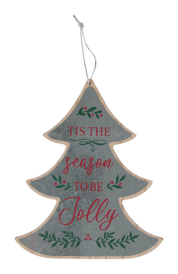 Holiday Style Hanging Metal Christmas Tree Decoration, S
