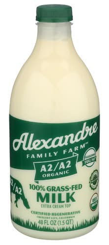 Alexandre Family Farms Organic A2/A2 Full Fat Grass Fed Milk