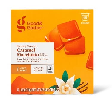 Good & Gather Caramel Macchiato Light Roast Coffee, Caramel Macchiato - Vanilla (16 x 0.35 oz)