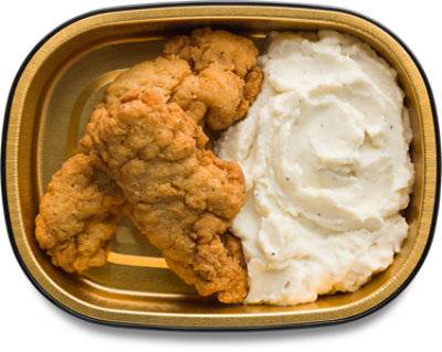 READY MEALS CHICKEN TENDERS WITH MASHED POTATOES