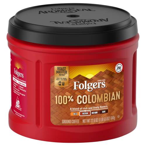 Folgers · Roast Master Series Medium 100% Colombian Ground Coffee (22.6 oz)