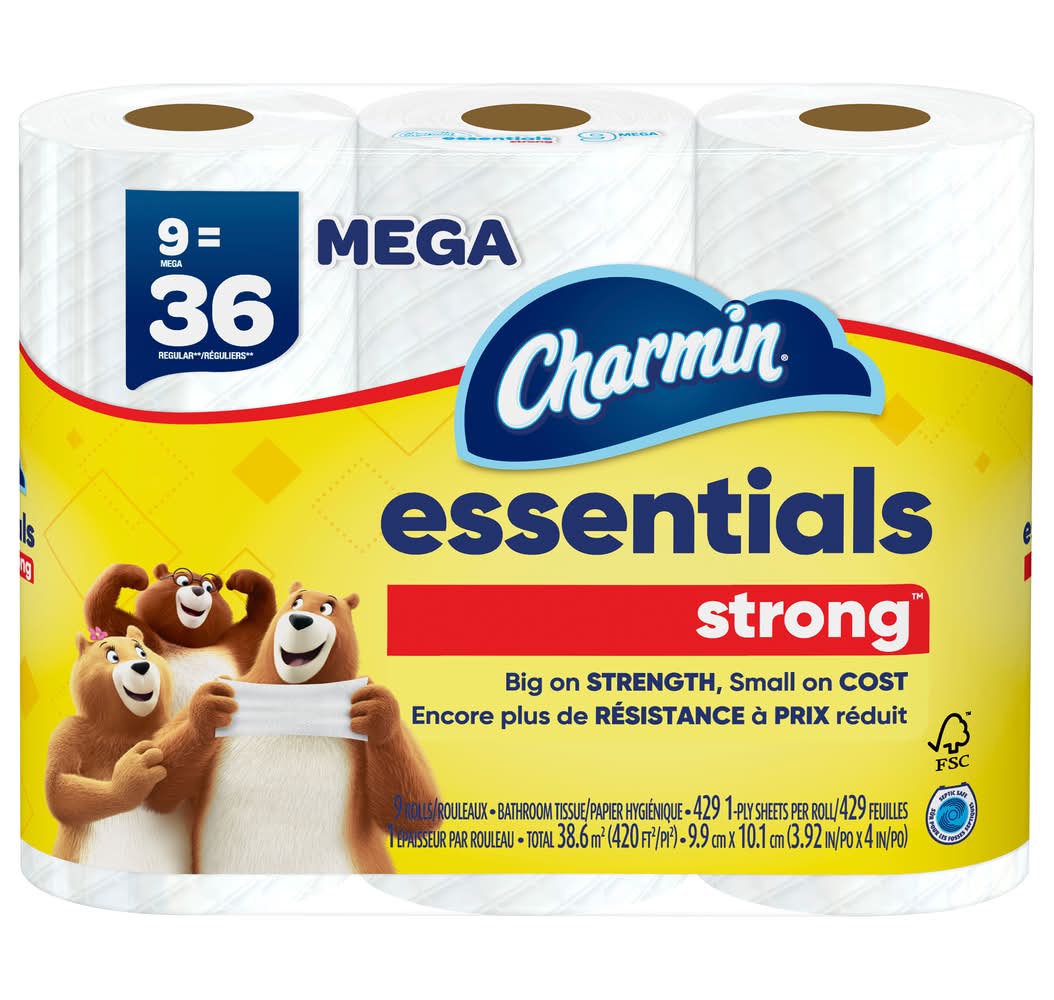 Charmin Essentials Strong Bathroom Tissue Mega Rolls