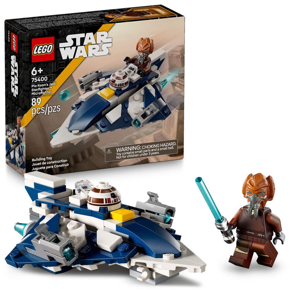 LEGO Star Wars Plokoon's Jedi Starfighter Microfighter Toy Set 6+ Years, Unisex (89 ct)