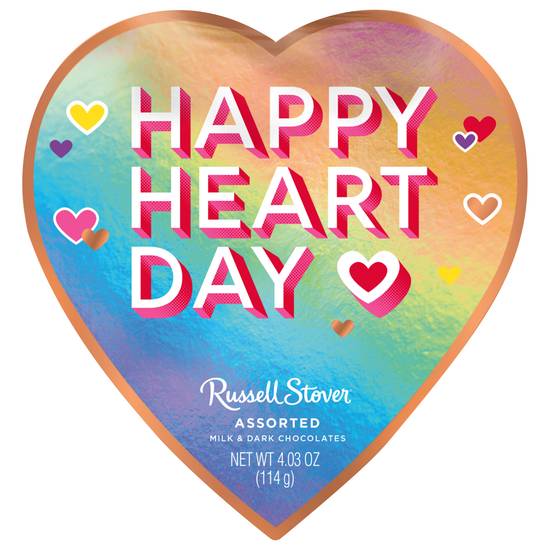 Russell Stover Valentine's Day Tween Heart Assorted Milk & Dark Chocolate Gift Box
