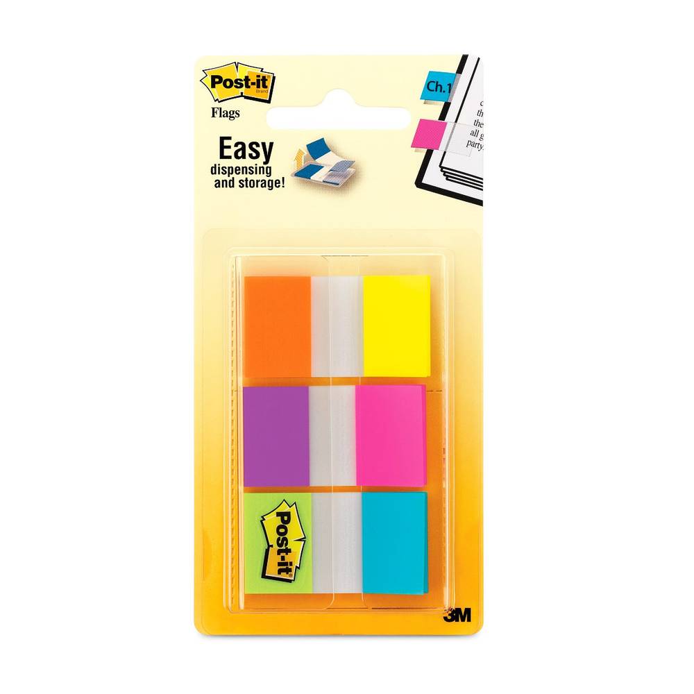 Post-It · Banderitas 1" colores brillantes mezclados