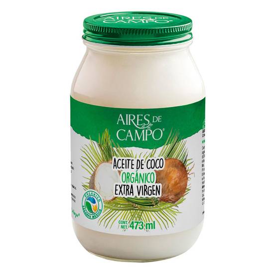 Aires de campo aceite de coco orgánico extra virgen (frasco 473 ml)