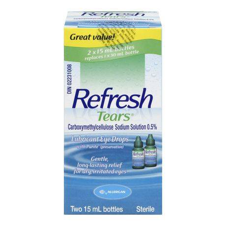 Refresh Tears Lubricant Eye Drops (2 x 15 ml)