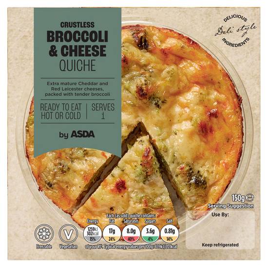 Asda Crustless Broccoli & Cheese Quiche 150g