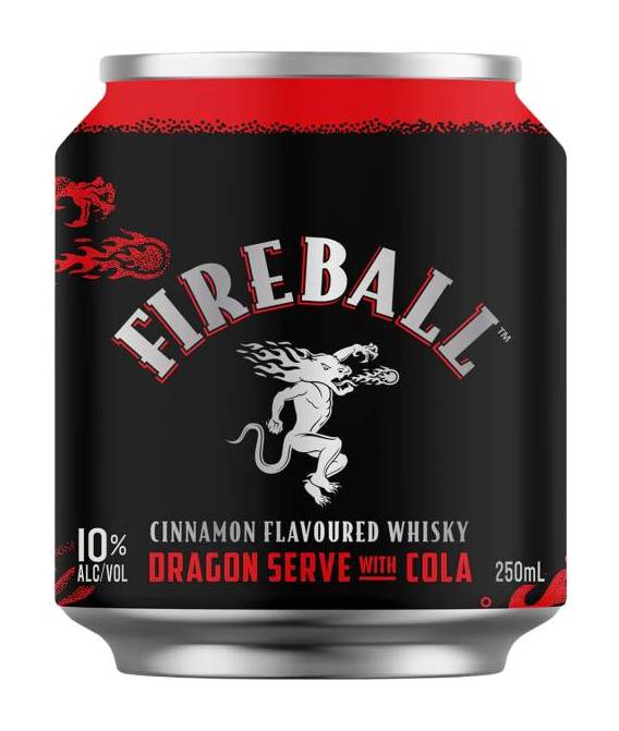 Fireball Whiksy & Cola 10% can 250ml (4 Pack)