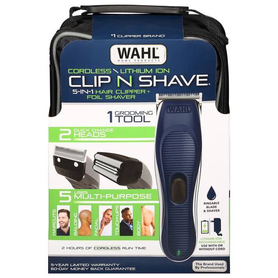 Wahl Clip N Shave Cordless 5 in 1 Hair Clipper + Foil Shaver