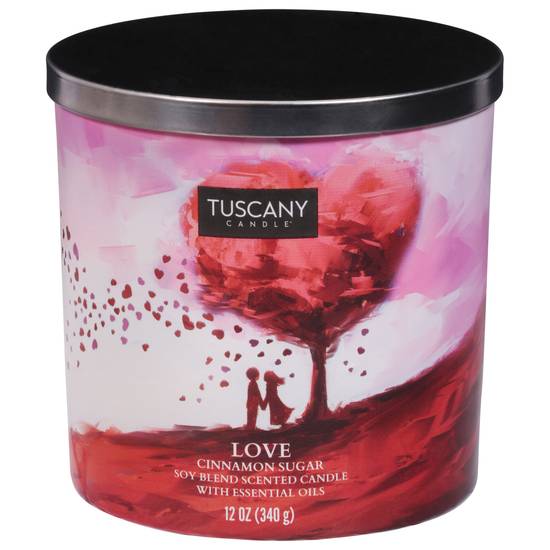Tuscany Candle Love Cinnamon Sugar Soy Blend Scented Candle