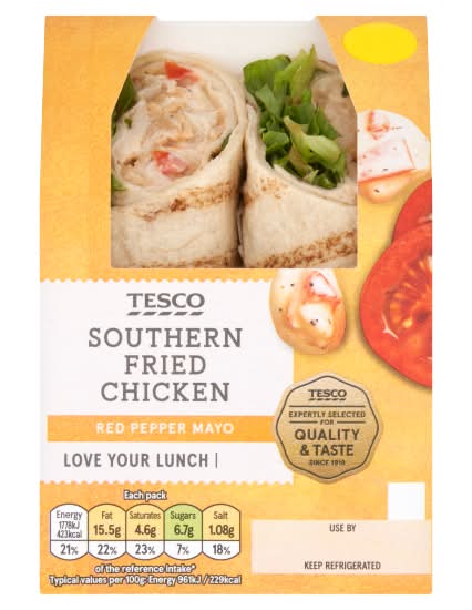 Tesco Southern Fried Chicken Wrap