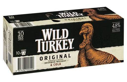 Wild Turkey & Cola 375ml (10 Pack)
