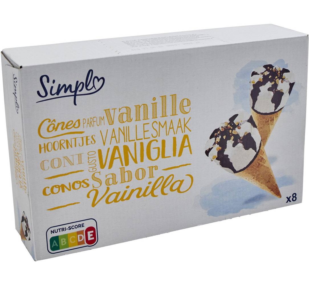 Simpl - Glace cône saveur vanille (120ml)