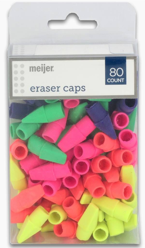 Meijer Eraser Caps 80 ct