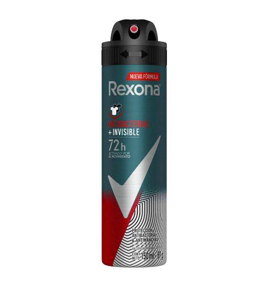 Rexona desodorante aerosol men antibacterial + invisible (150 ml)