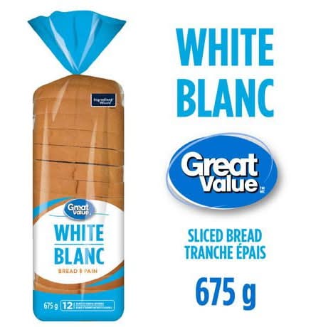 Great Value White Blanc Sliced Bread (675 g)