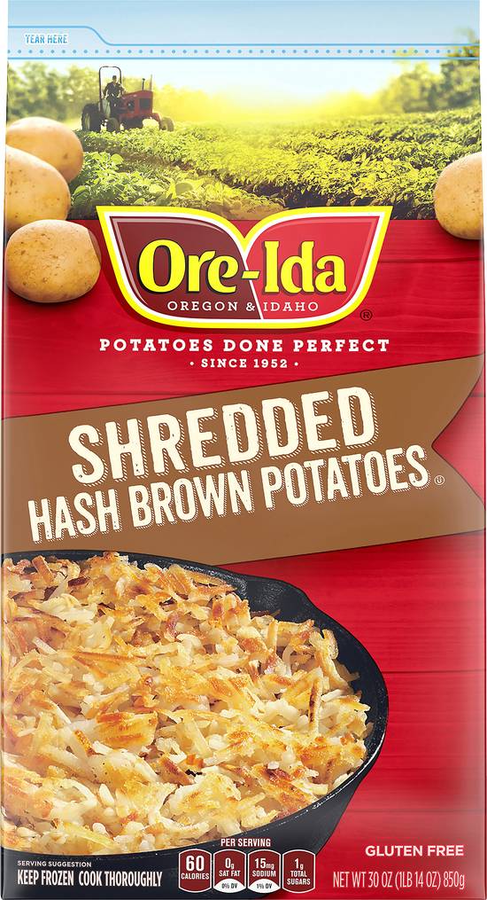 Ore-Ida Gluten Free Shredded Hash Brown Potatoes (30 oz)
