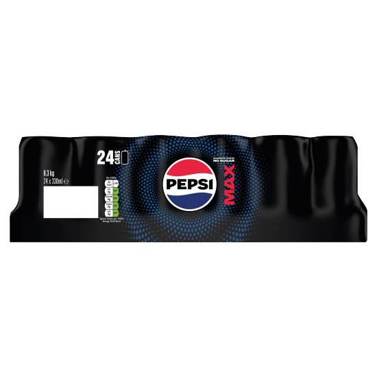 Pepsi Max No Sugar Cola Can (24 pack, 0.33 L)