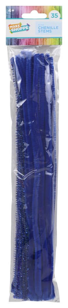 Make Shoppe Chenille Stems - Blue 35 Ct