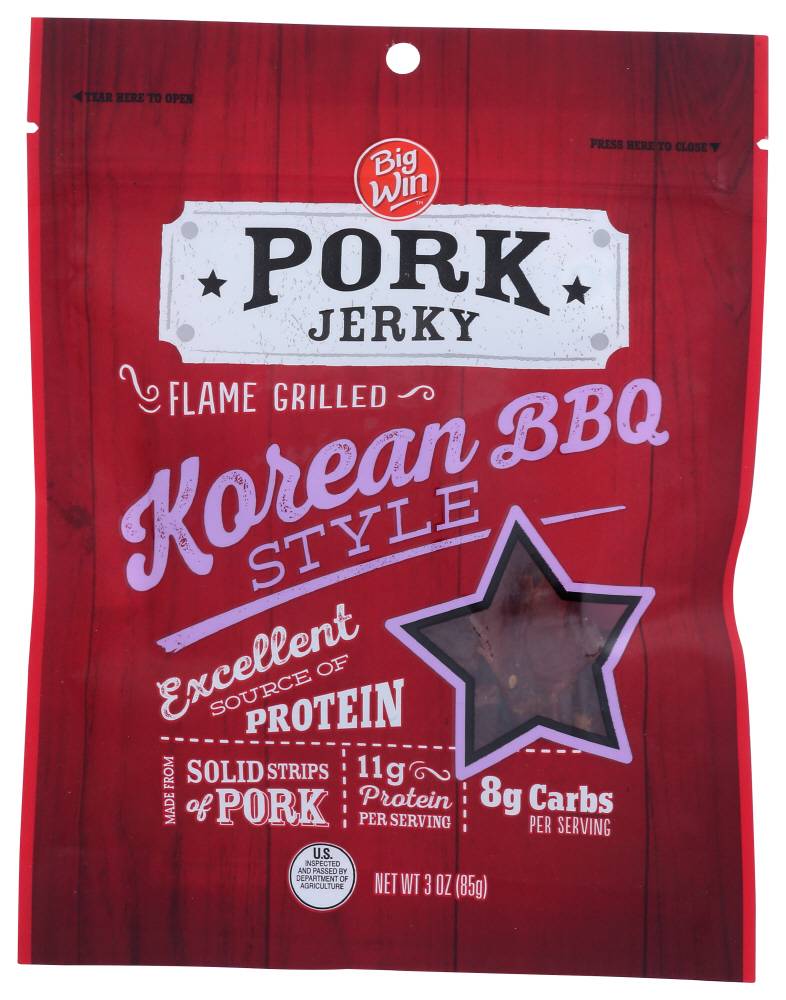Big Win Pork Jerky Korean BBQ (3 oz)