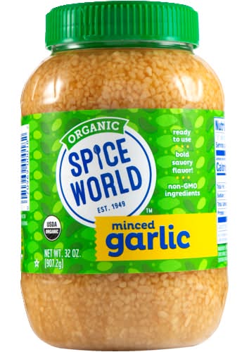 Spice World Organic Minced Garlic