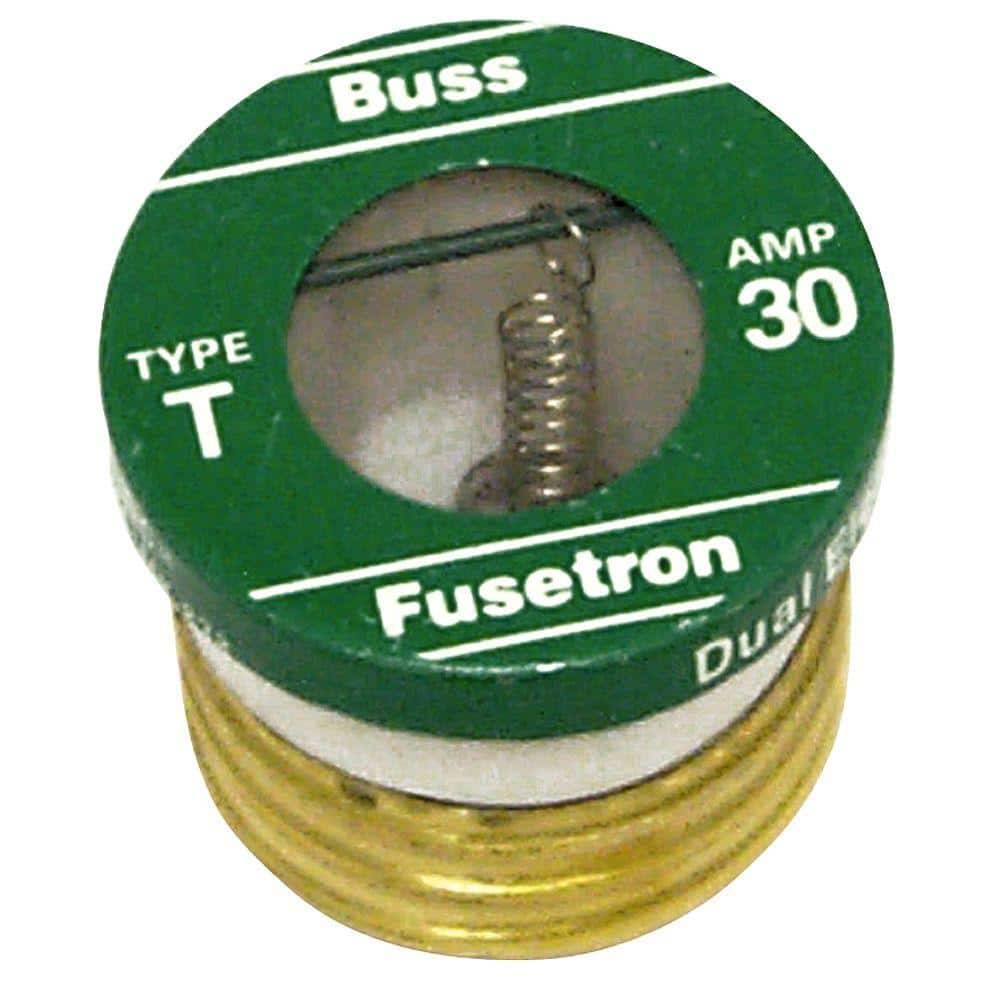 Cooper Bussmann T Series 30 Amp Plug Fuses (2-Pack)