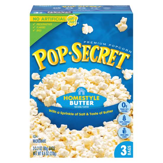 Pop Secret Premium Homestyle Popcorn Bags (3 ct) (butter)