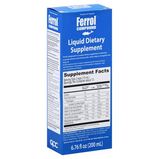 Ferrol Liquid Dietary Supplement (6.8 fl oz)